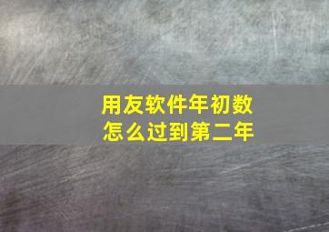 用友软件年初数 怎么过到第二年